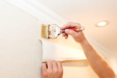 Pose de papier peint à Schillersdorf — revêtements muraux et toiles de verre